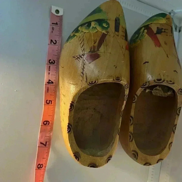 Vintage 1940 Dutch Handcrafted Decoration Shoes Windmill Farm - Picture 7 of 7